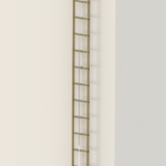 Línea de vida vertical de cable XTR VRT-02 instalada en escalera fija